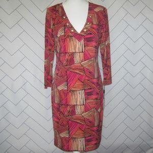 Calvin Klein Hibiscus Pattern Career Dress 10 NEW